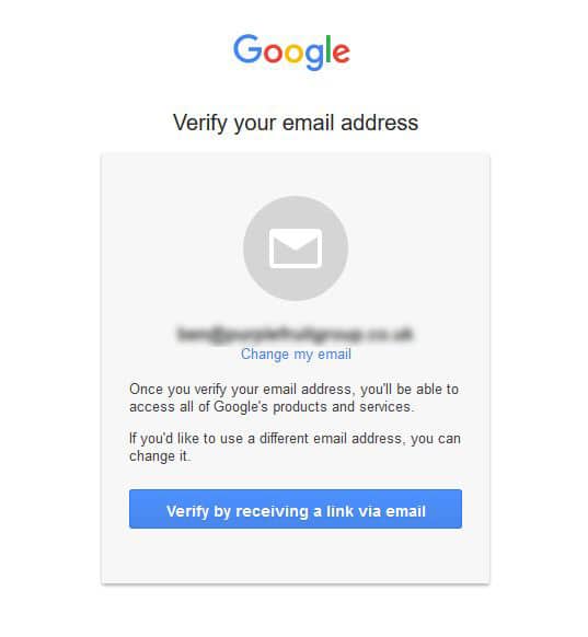 Click Verify by receiving a link via email