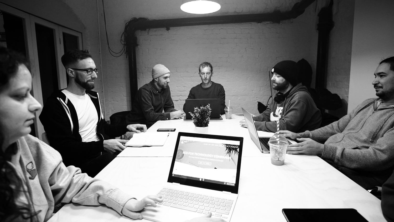 Geeky Tech team having a meeting
