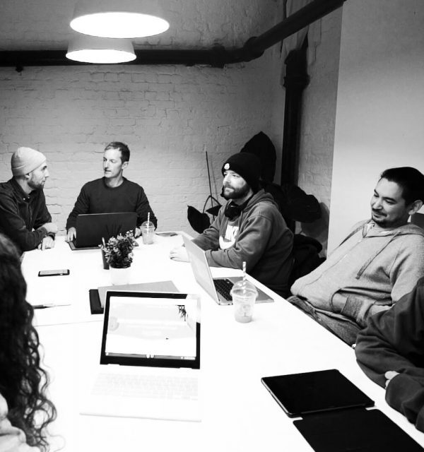GeekyTech, a B2B marketing agency, having a meeting, discussing future projects