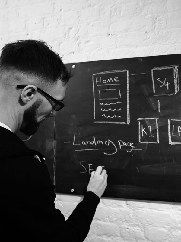 Ben on his drawing board strategising SEO Ben on his drawing board strategising SEO